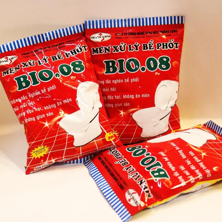 Men xử lý bể phốt bio 08 thông tắc nghẽn bể phốt bio.08