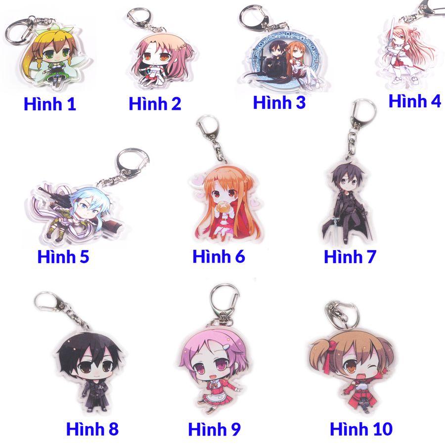[thanh lý bán lỗ] Móc khóa Anime Acrylic Mica Chibi - Sword Art Online [PKA] [KS18]