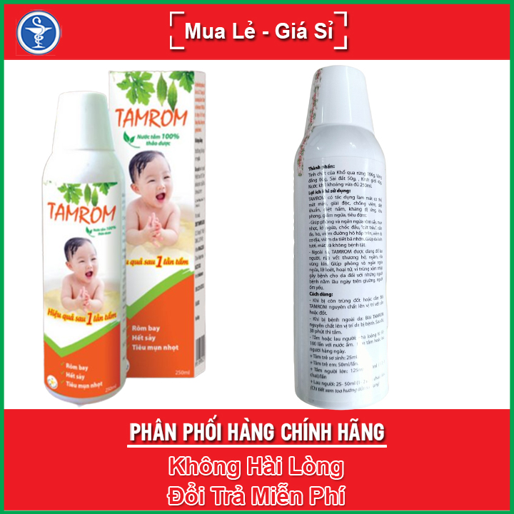 TamRom - Nước tắm 100% thảo dược dành cho bé (chai 250ml) - Yes
