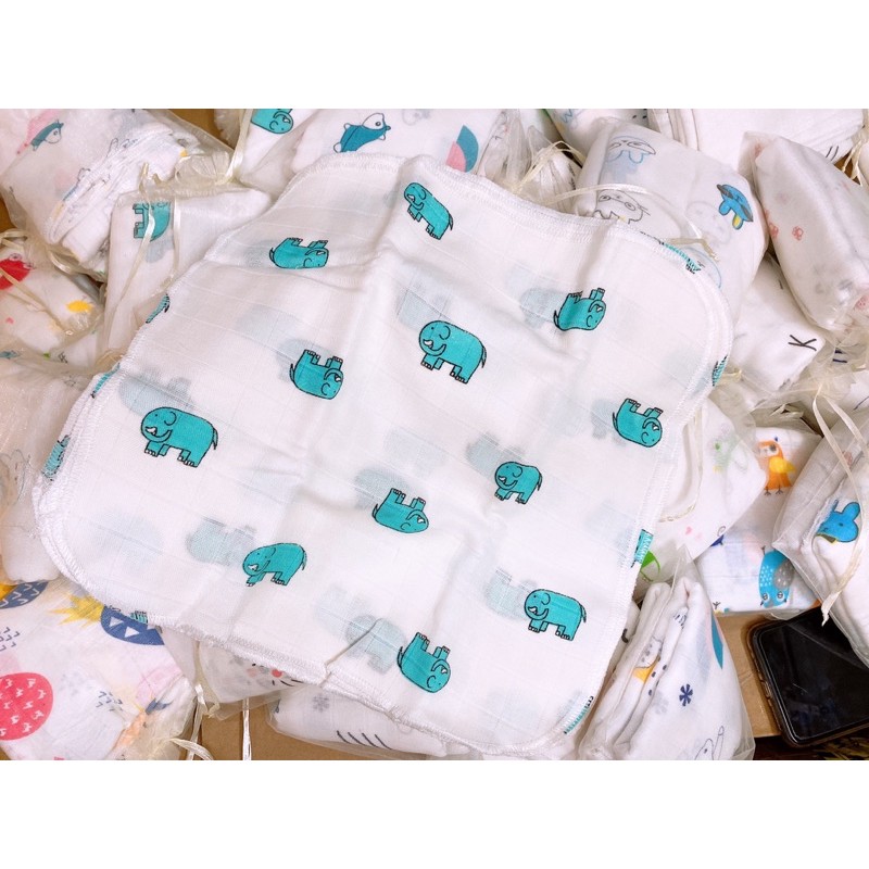 Set 10 khăn sữa sợi tre 1 lớp cho bé