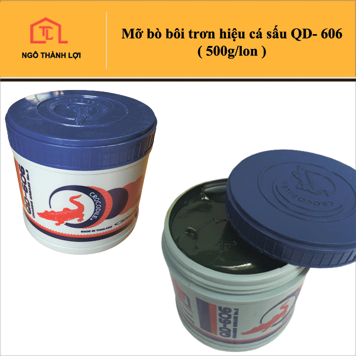 Mỡ Bò Bôi Trơn Hiệu Cá Sấu Thái QD-606 ( 500g/lon ) - Mỡ bò