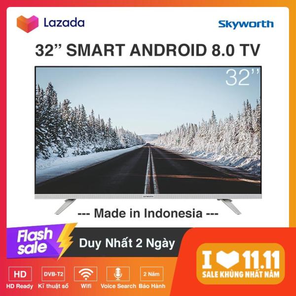 Bảng giá Smart Tivi Led Skyworth 32 inch HD Wifi - Model 32E6 (Bạc) Hệ điều hành Android 8.0, Trợ lý ảo Google Assistant, Tìm kiếm giọng nói - Bảo Hành 2 Năm