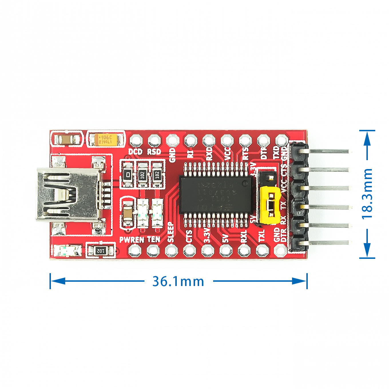 USB Uart Ttl Ft232 Converter Circuit | Ft232Rl
