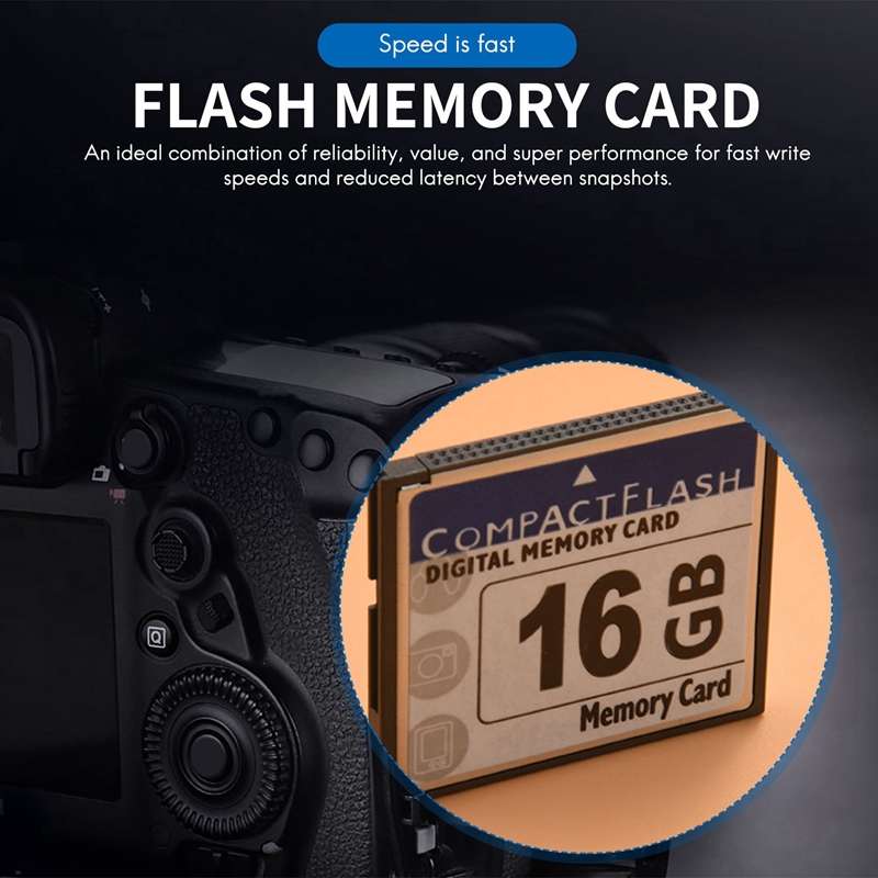 Professional 16GB Compact Flash Memory Card(White&Blue)