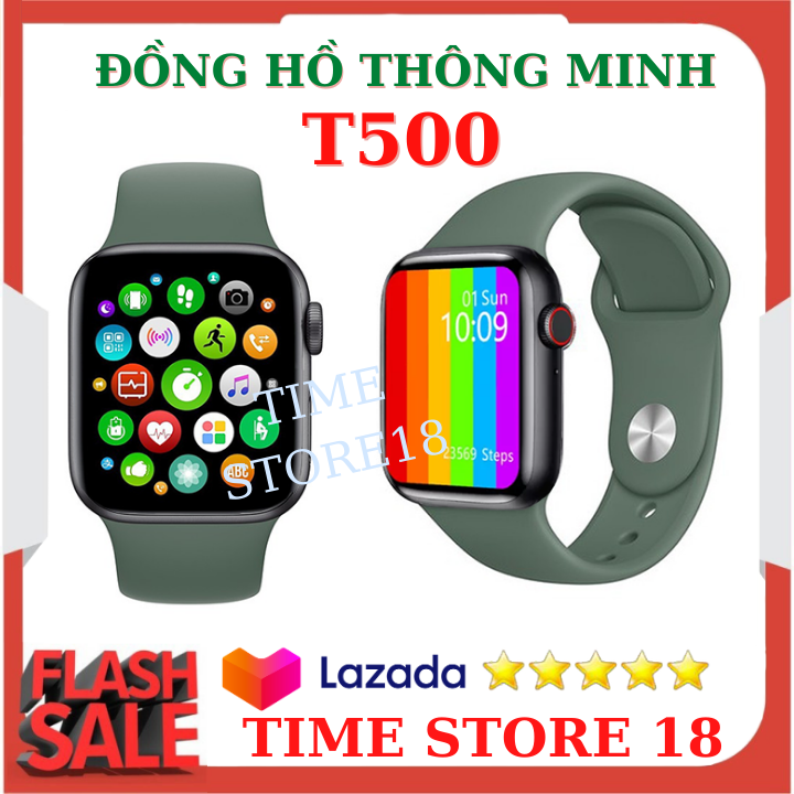Đồng hồ thông minh T500 Smart Watch seri 5 chống nước, đo nhịp tim theo dõi sức khỏe của bạn