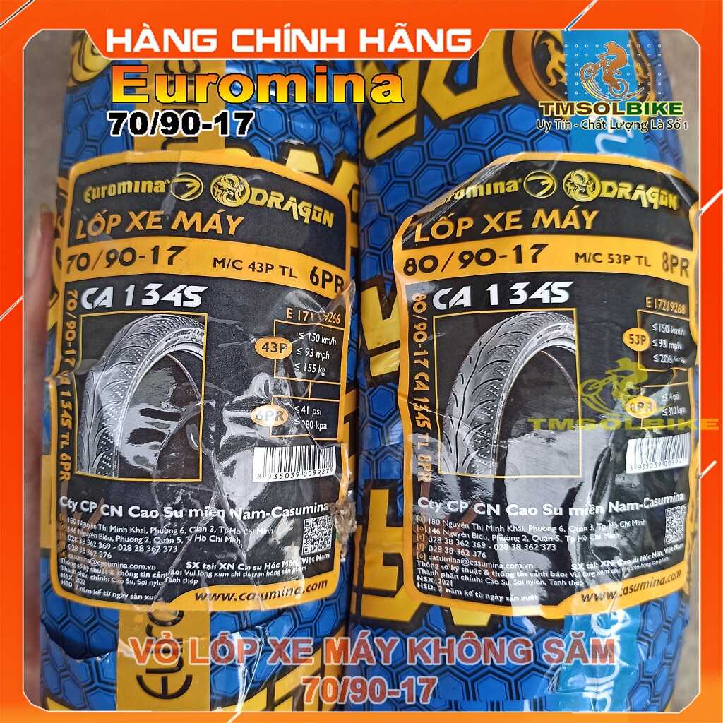 Vỏ Lốp Xe Máy 70/90-17 Không Ruột