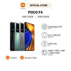 Điện thoại XIAOMI POCO F4 6GB+128GB /8GB+256GB | Snapdragon 870 | 6.67″ 120Hz AMOLED | Sạc nhanh 67W