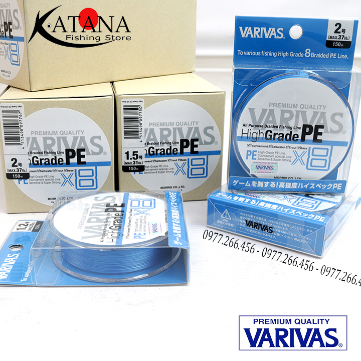 Dây PE Varivas HIGH GRADE PE X4 - High Grade X8