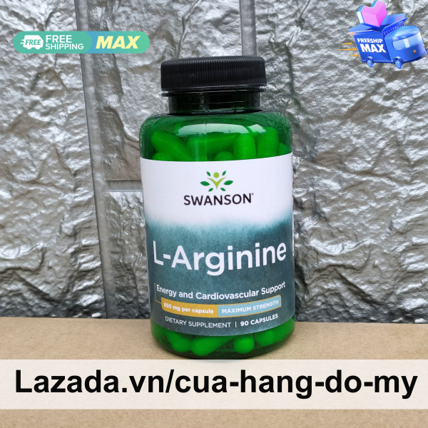 Viên uống Swanson L- Arginine 850 mg 90 viên Cải Thiện sức khỏe - L-Arginine 850mg nhập khẩu