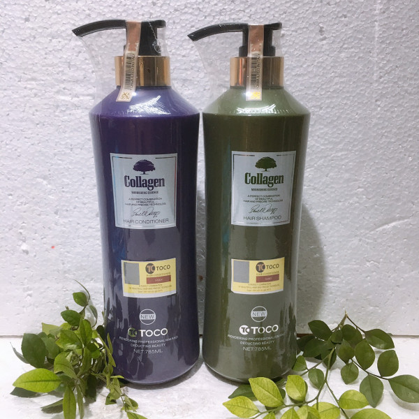 Bộ Dầu Gội + Xả Toco Collagen Kích Thích Mọc Tóc (2 Chai 785Ml) (Dầu Xả)