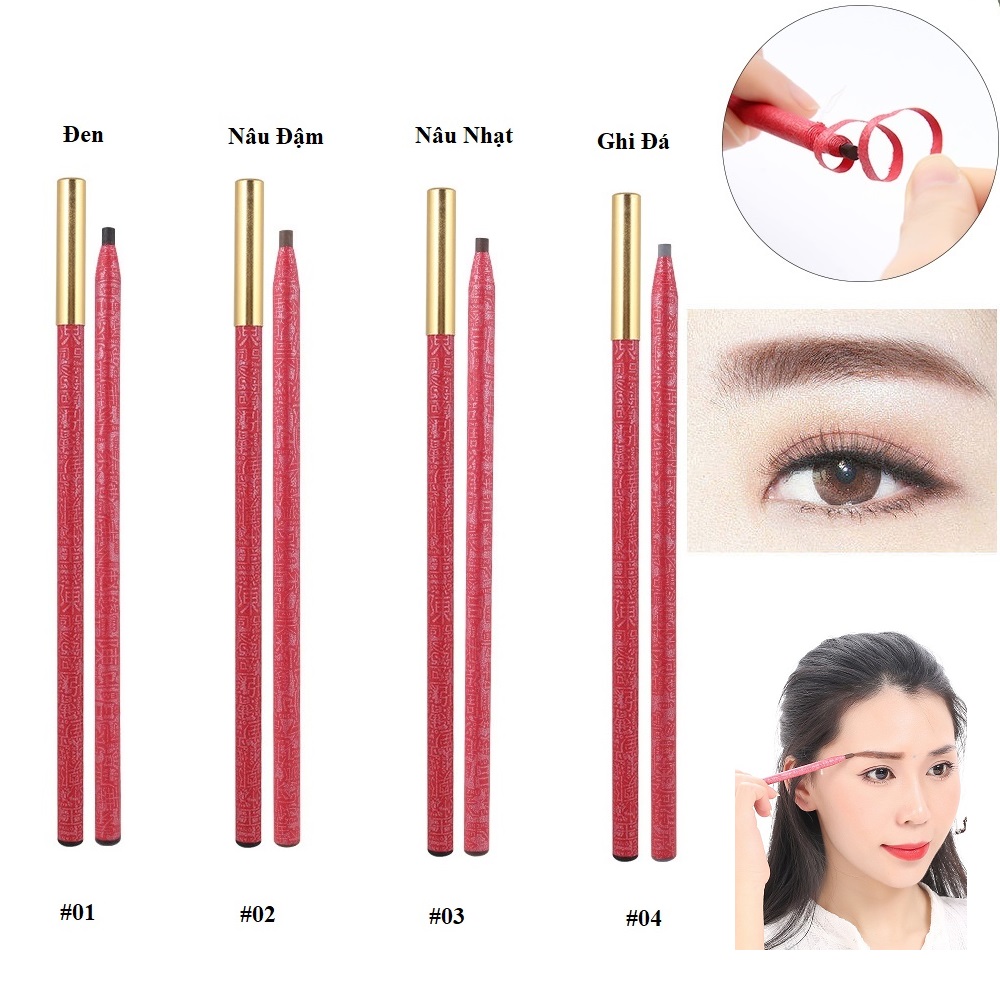 Chì Xé Vẽ Chân Mày Hồng Chống Thấm Nước