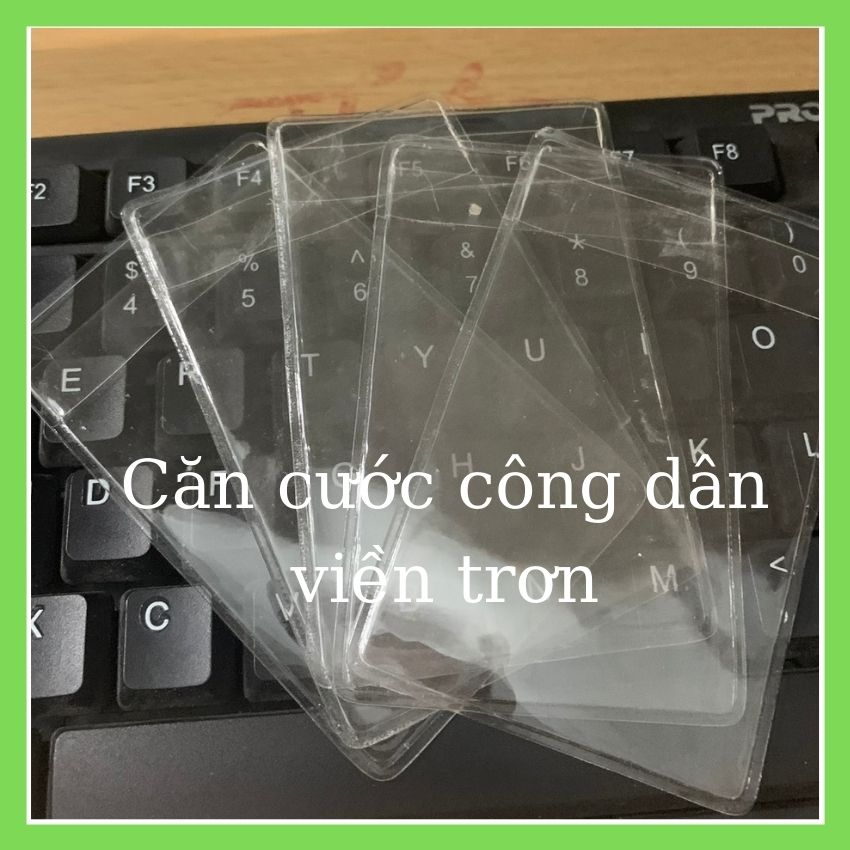 Combo 500 cái bọc căn cước công dân, bằng lái xe, thẻ atm, túi nhựa trong suốt, dẻo, dày, có nắp