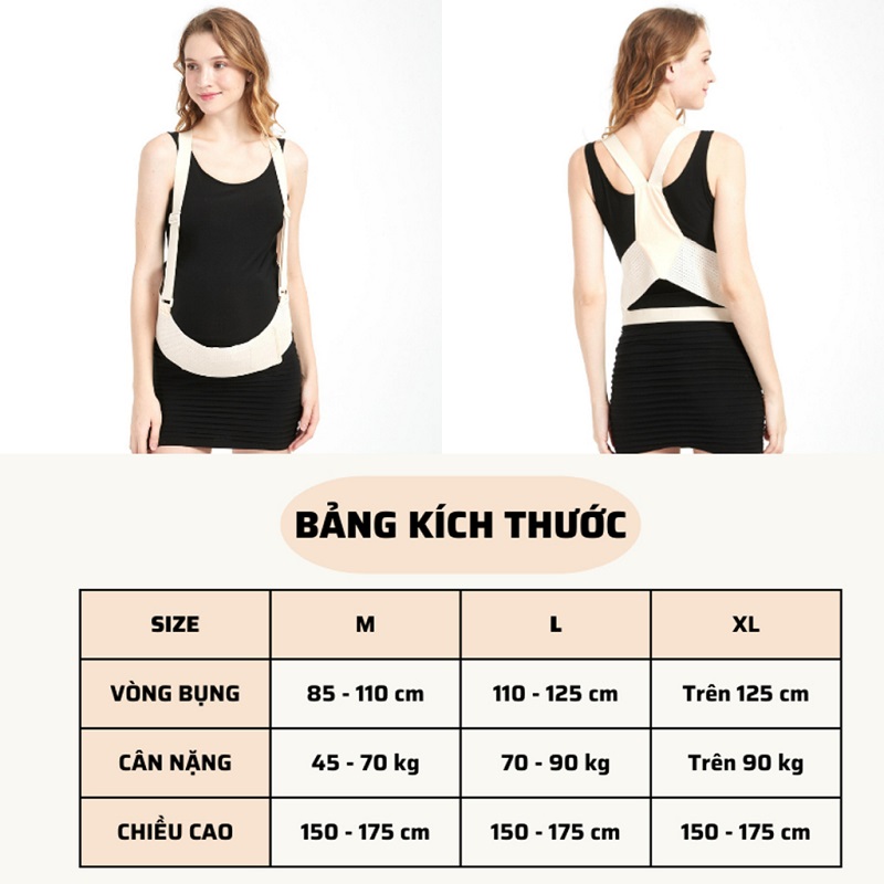 Đai Đỡ Bụng Bầu DB01 Co Dãn 4 Chiều Giảm Đau Lưng Phù Chân