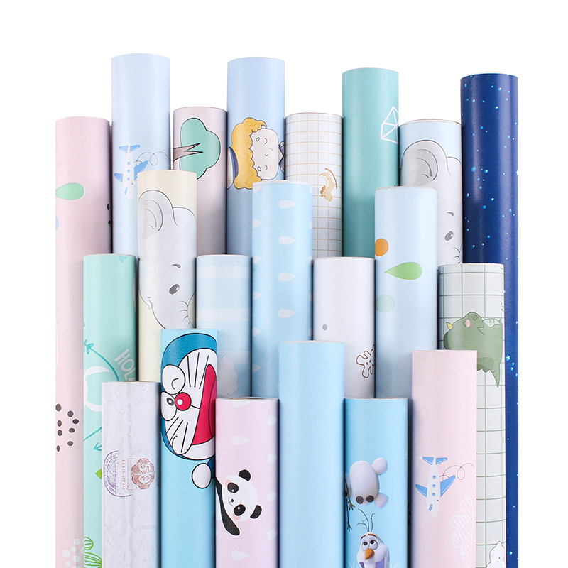 Cuộn 5M decal giấy dán tường (có sẵn keo) - vũ trụ xanh