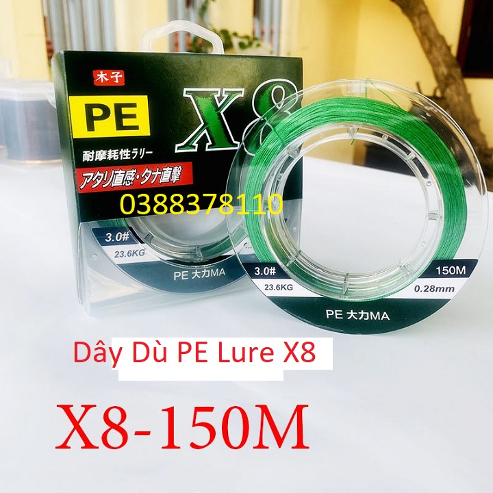 Dây Dù Câu Cá PE Lure X8 Dài 150m