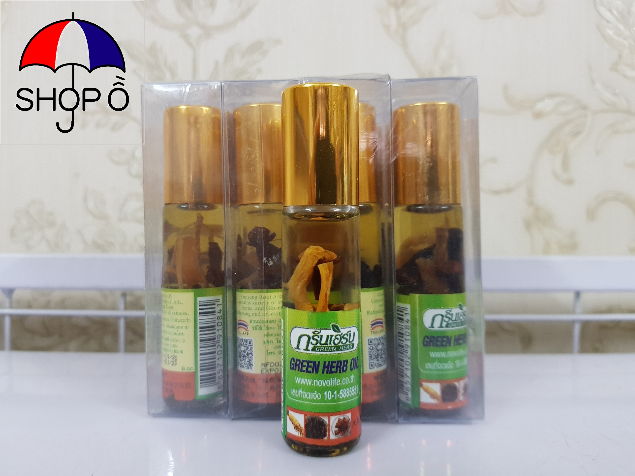 [HCM]Dầu lăn thảo dược nghệ Green Herb Thái Lan 8ml