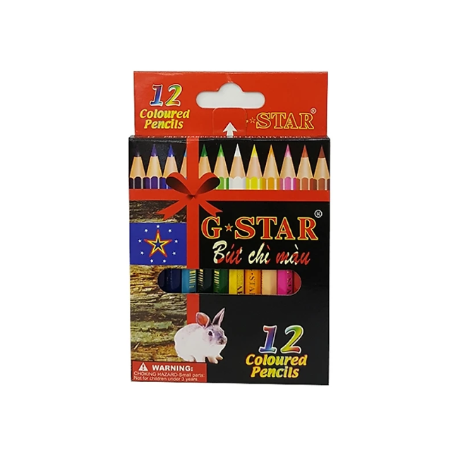 Bút Chì 12 Màu Ngắn G.Star