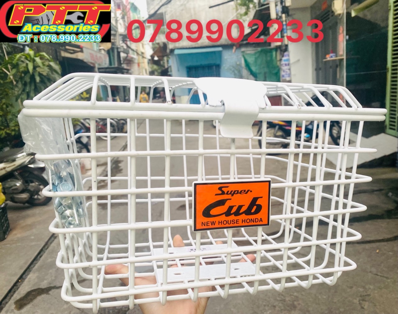 Rổ trước xe cub có nắp