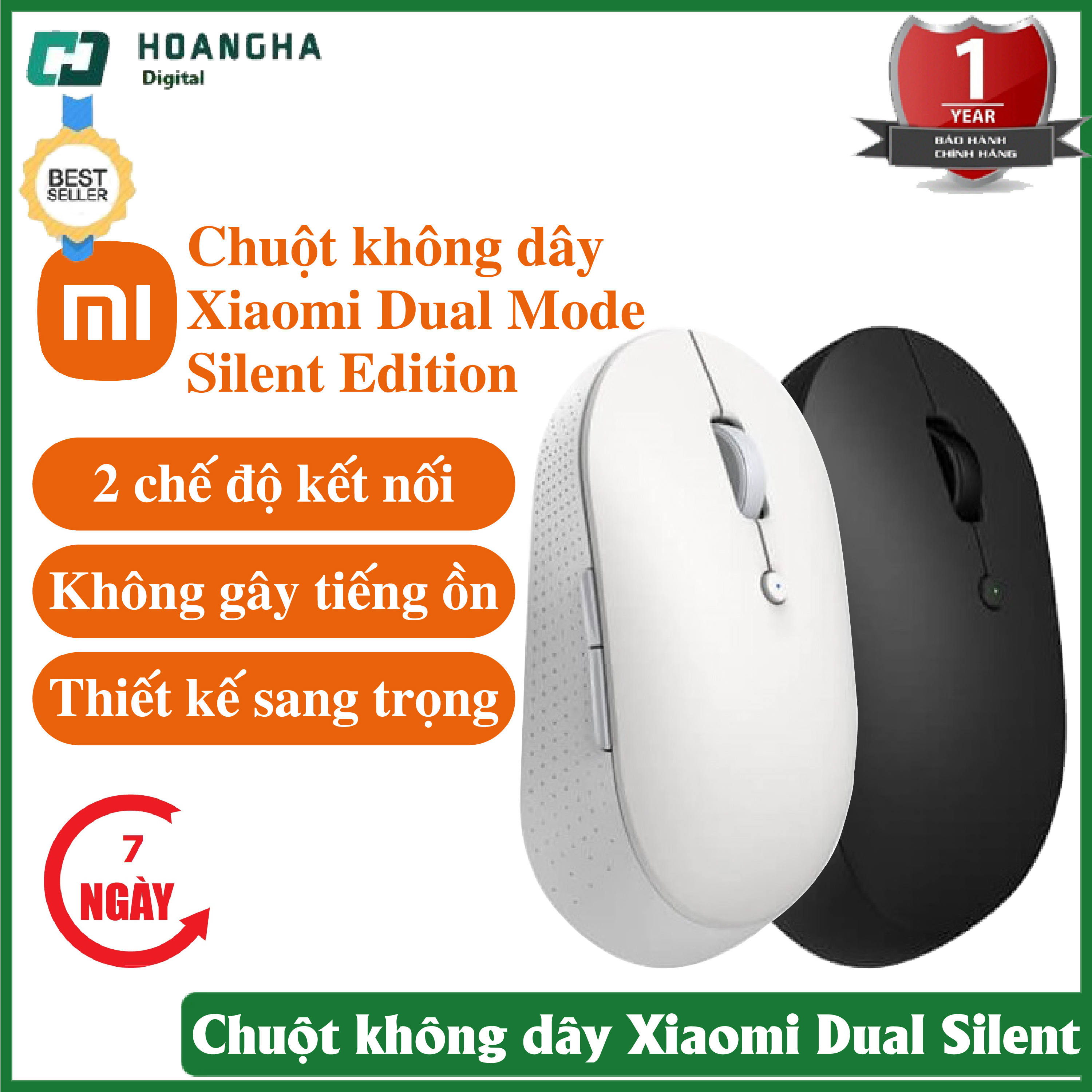 Chuột Máy Tính Không Dây Xiaomi Mi Dual Mode Wireless Mouse Silent Edition