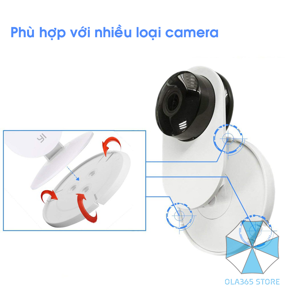 Đế gắn tường cho camera wifi giám sát Xiaomi Mi Home và Yi Home 720P 1080P