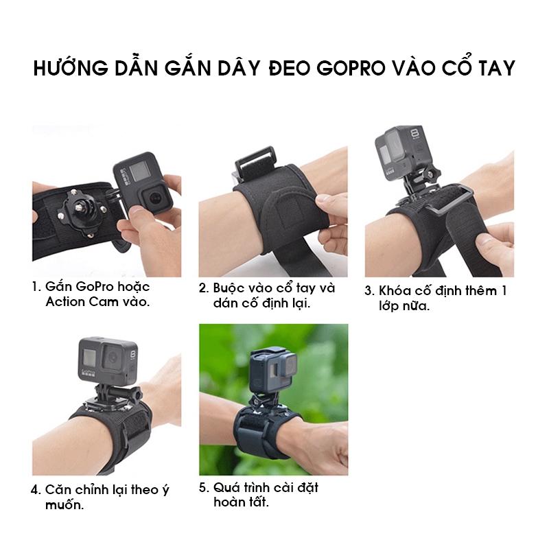 DÂY ĐEO CỔ TAY GOPRO VÀ ACTION CAM KINGMA