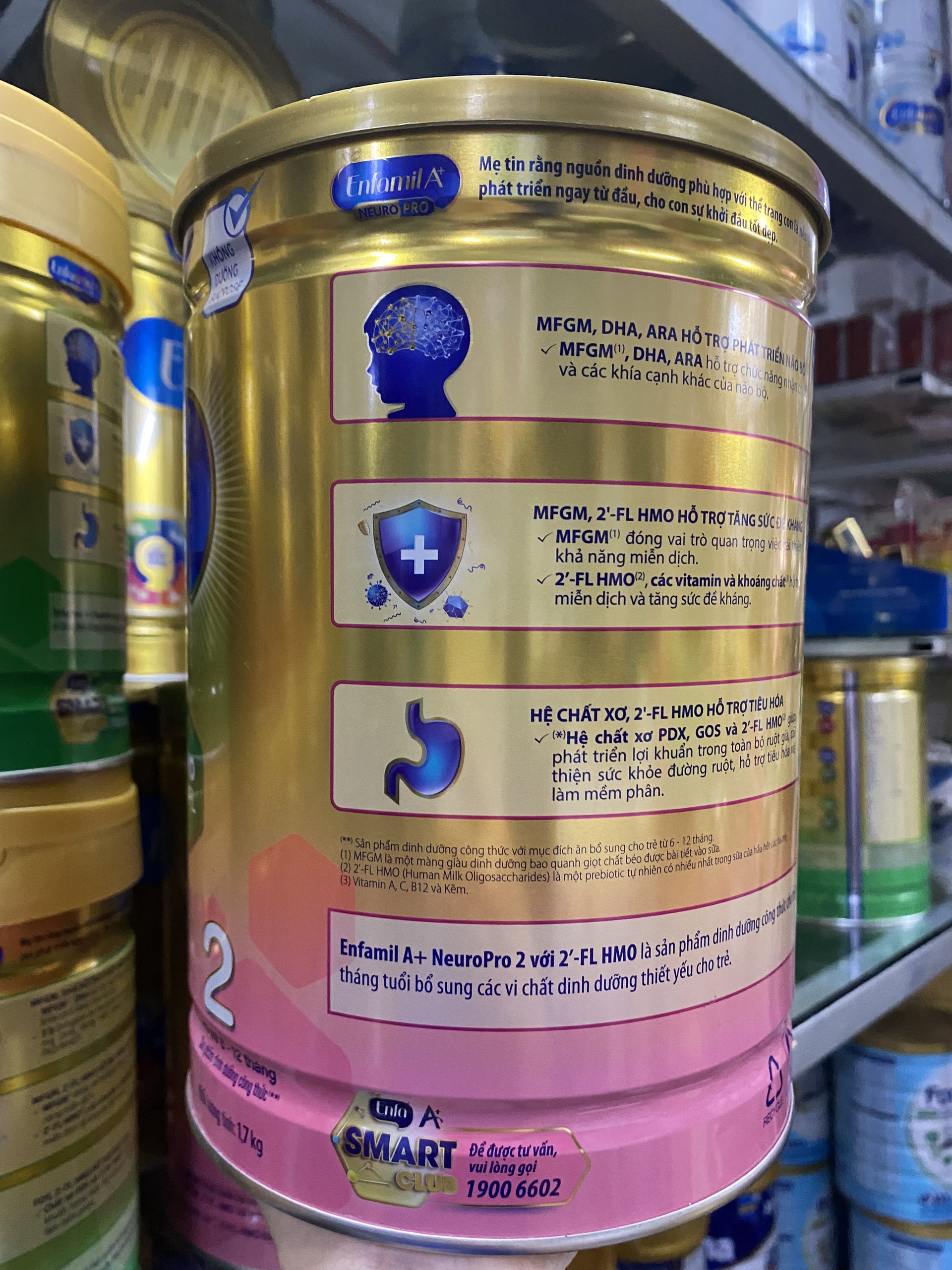 Sữa Enfamil A+ 2 1.7kg MFGM Pro + DHA (trẻ 6-12 tháng)