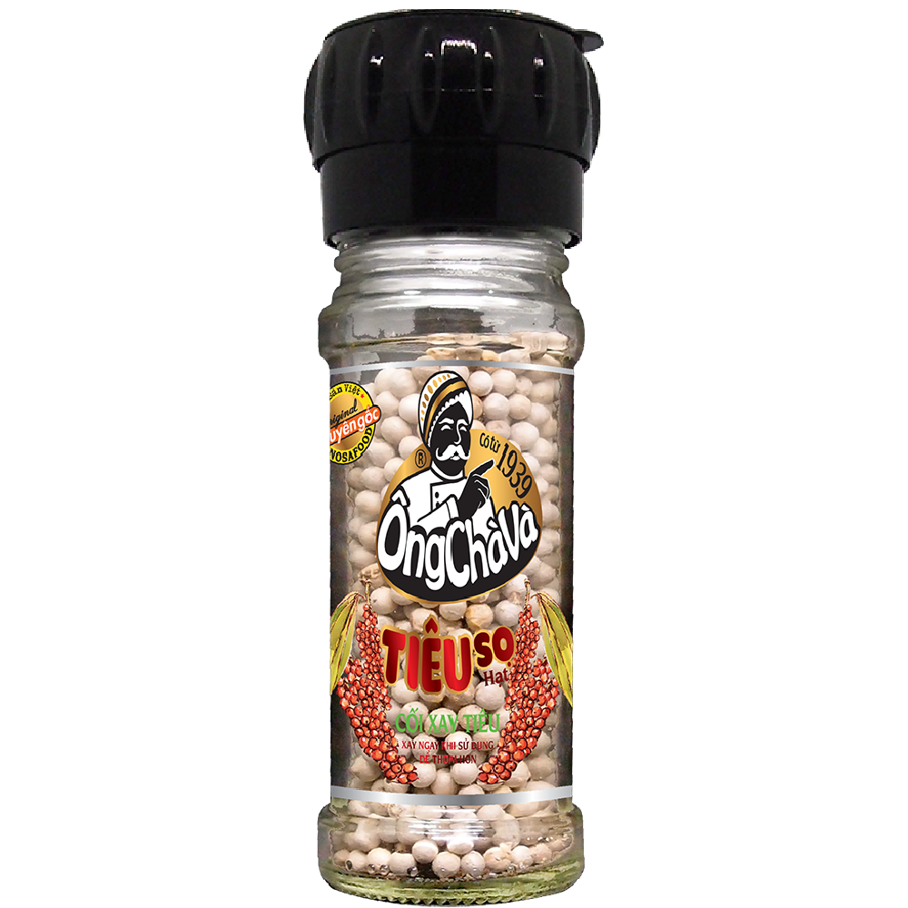 Tiêu Sọ Hạt Ông Chà Và 40g - Có Cối Xay Tiện Dụng