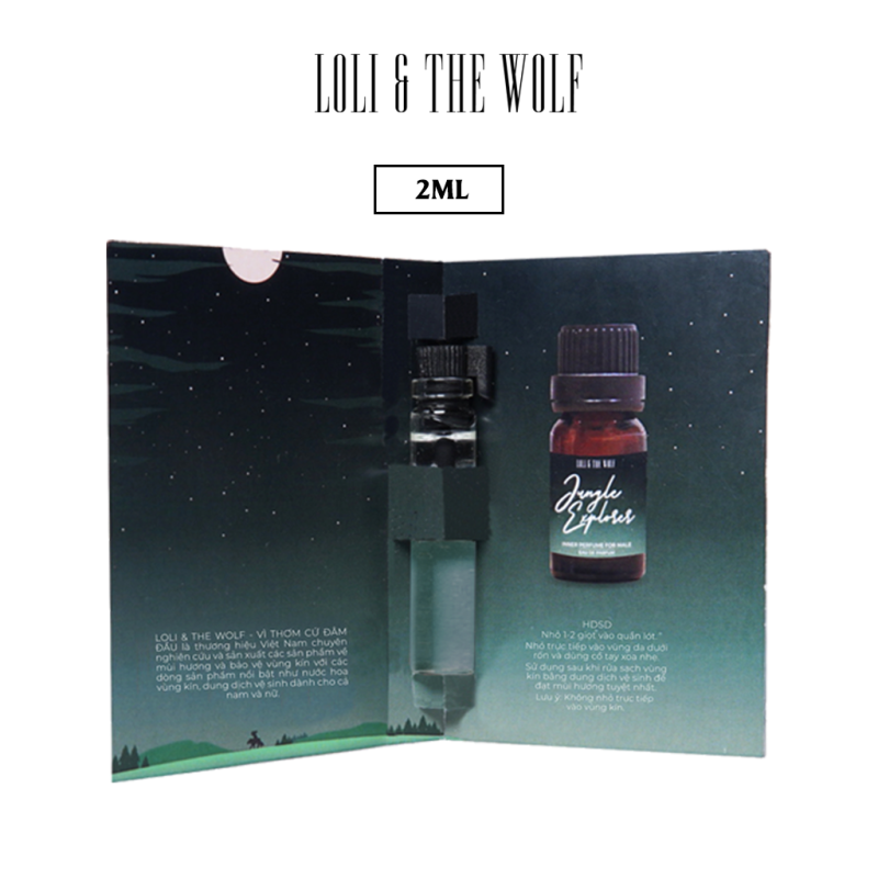 Nước hoa vùng kín nam Jungle Explorer chai 2ml nhỏ gọn tiện lợi - LOLI & THE WOLF