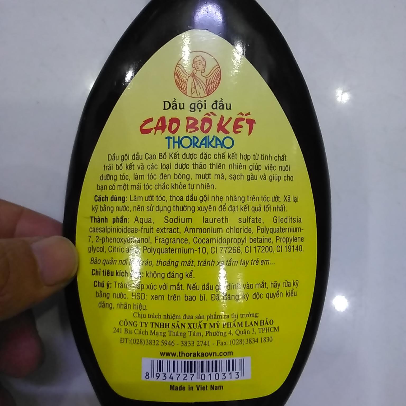 Dầu Gội Cao Bồ Kết 250ml Thorakao