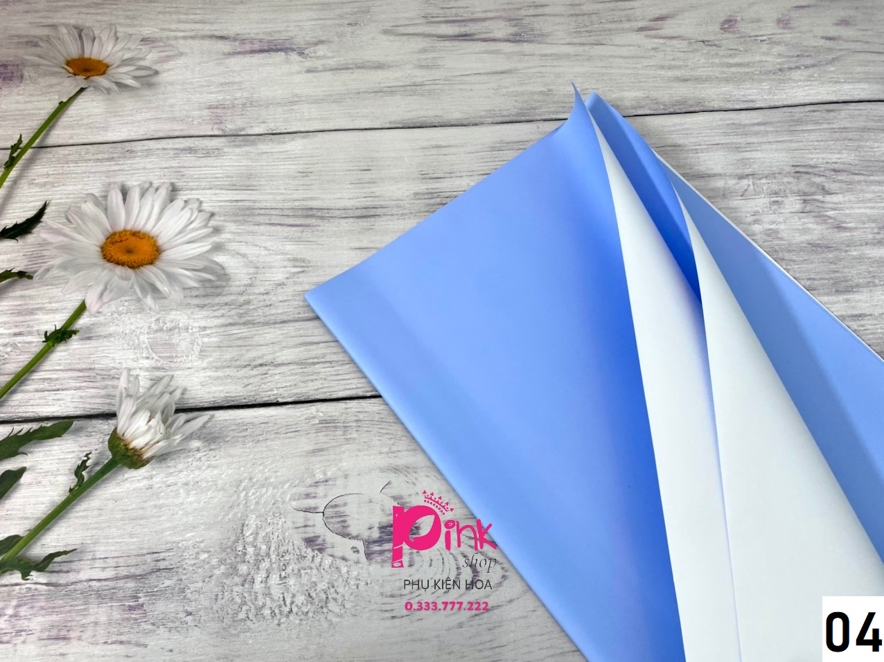 💝20 sheets flower wrapping paper/gift 1 face White fresh macaron/paper wind summer Korean style country: đẹp, romantic-flower accessories pinkshop💃👑