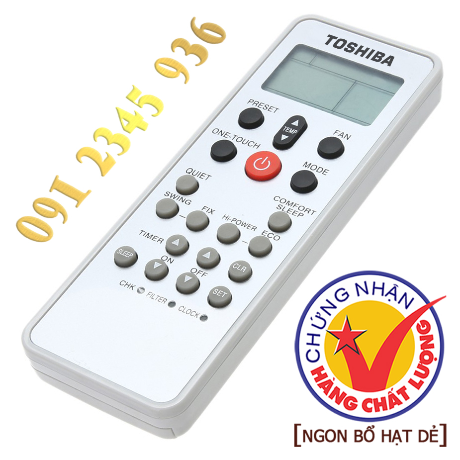 Điều khiển TOSHIBA [HÀNG ĐẸP] cho điều hòa. (Mẫu số 2)