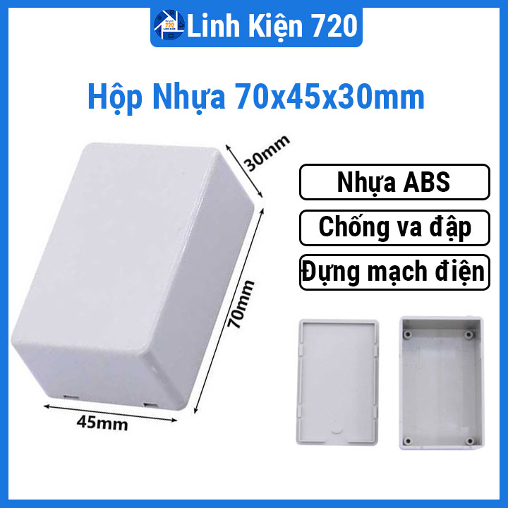 Hộp nhựa đựng mạch điện tử 70x45x30mm bảo vệ bảng mạch kỹ thuật