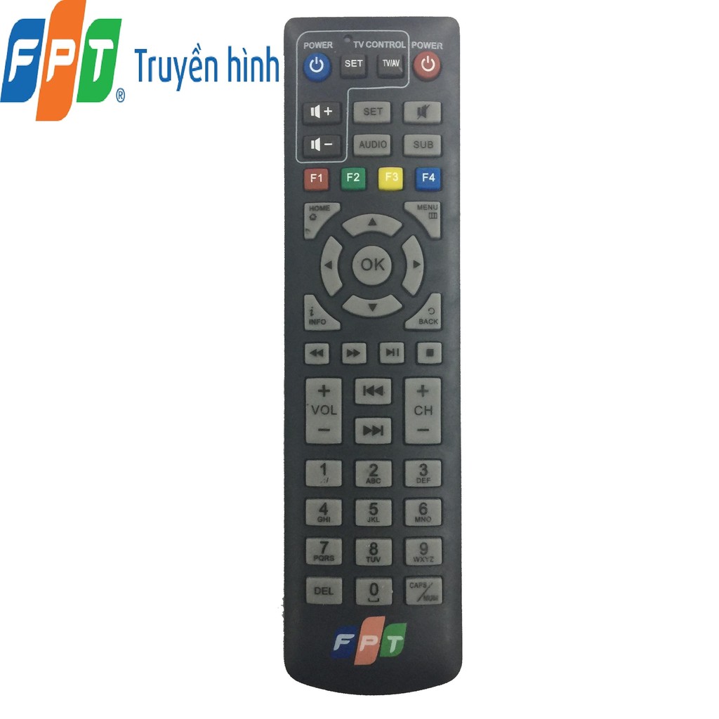 Remote điều khiển truyền hình FPT, đầu box FPT, Remote từ xa đầu mạng FPT hàng chính hãng, tặng kèm pin