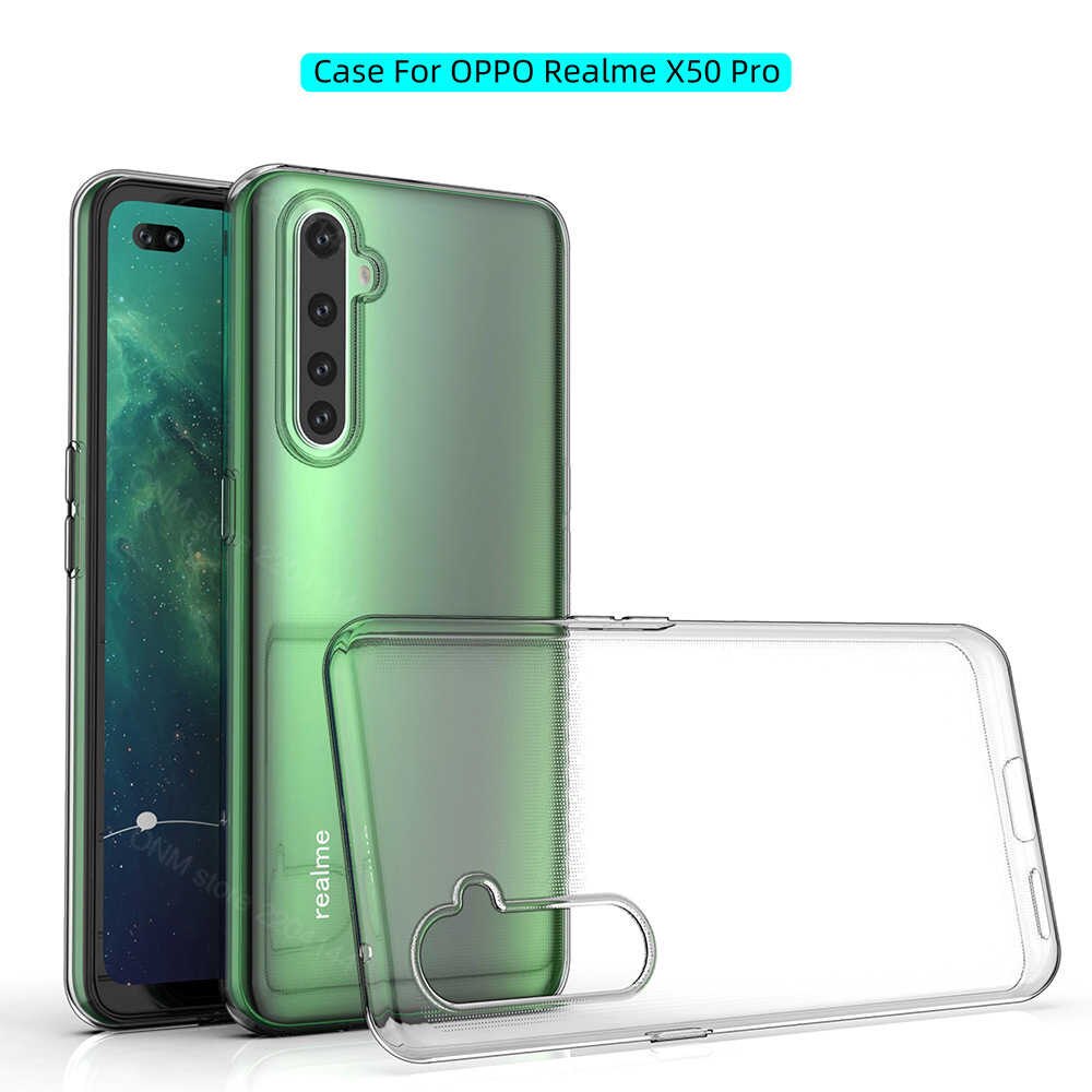 Ốp dẻo trong suốt cho Realme X50 Pro (Hàng loại A)