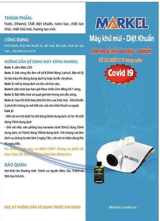 1 thùng dung dịch khử mùi diệt khuẩn Markel