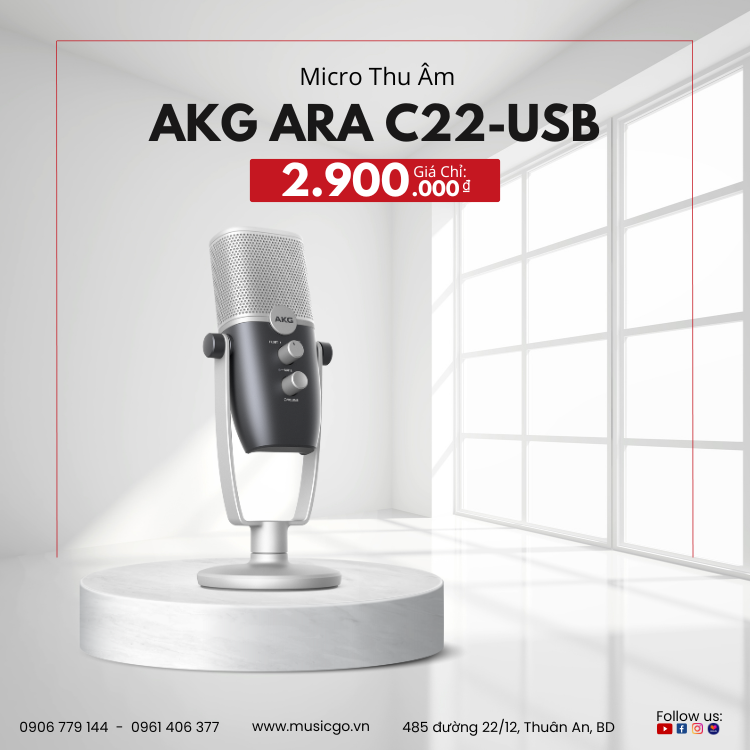 Micro recording akg ara c22-usb