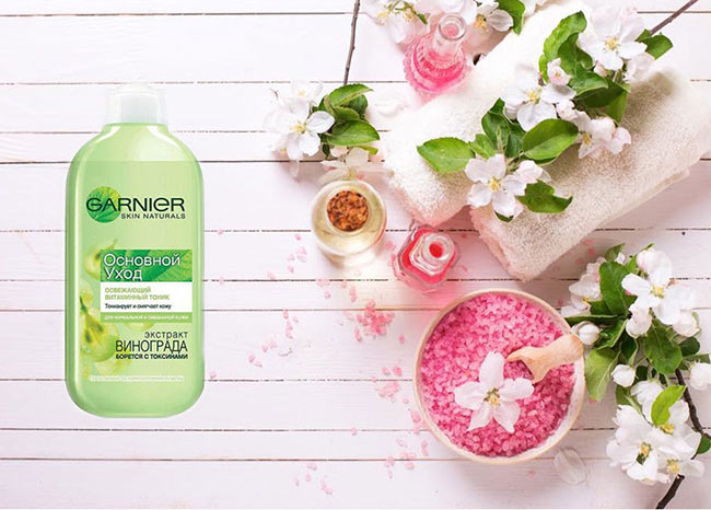 Nước Hoa Hồng GARNIER Nho Xanh 200ml