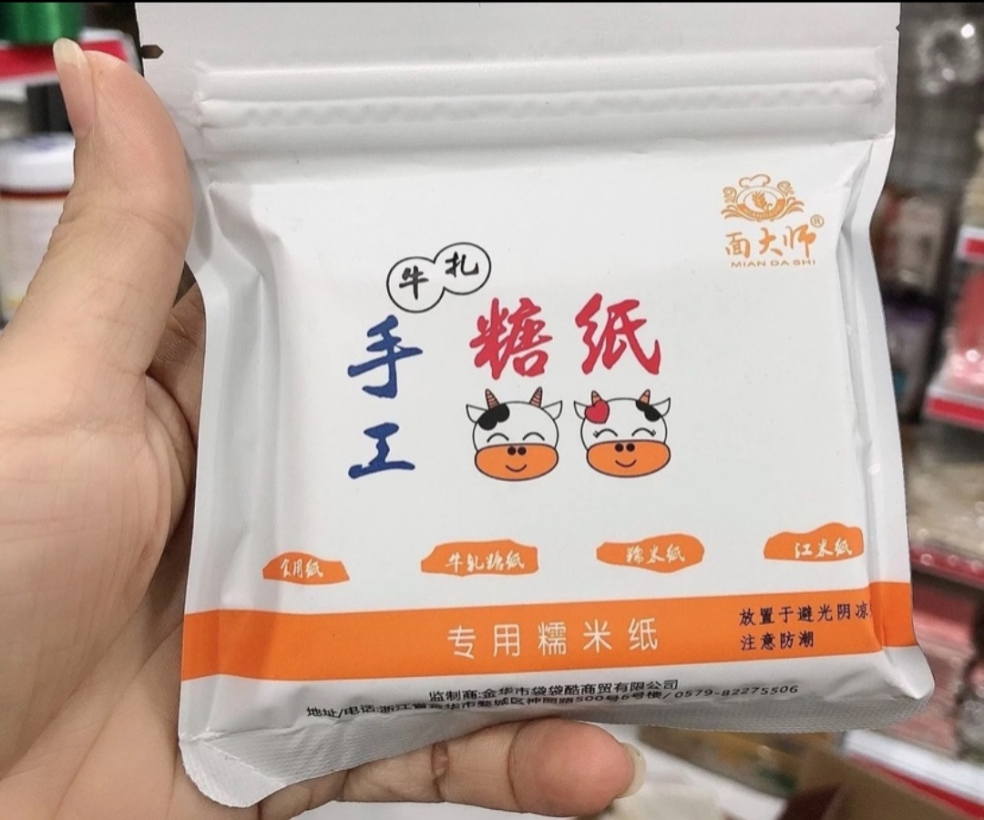 Giấy gạo gói kẹo nougat,kẹo dừa,kẹo sữa, ăn được
