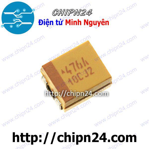 Tụ tantalum dán smd3528 47uf 10v 476a