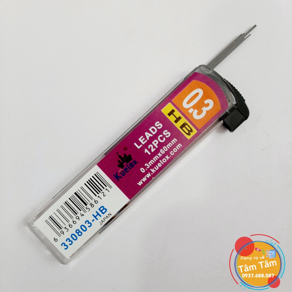 Ruột chì 0.3mm HB, Ngòi chì 0.3MM HB Kuelox (Japan)