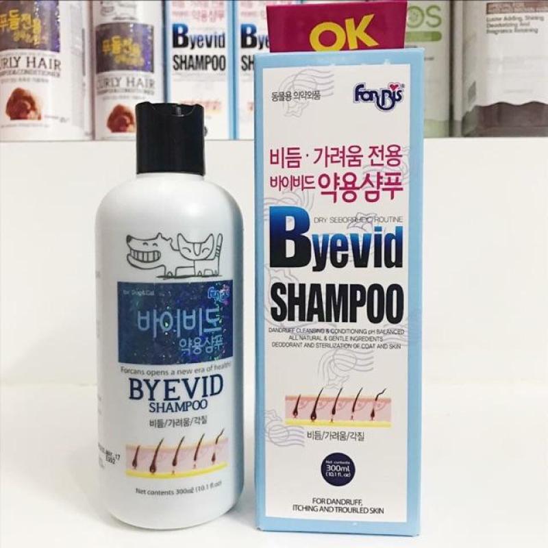 Dầu Gội Byevid FORCANS Cho Chó mèo Trị Vảy Ngứa, Viêm Da