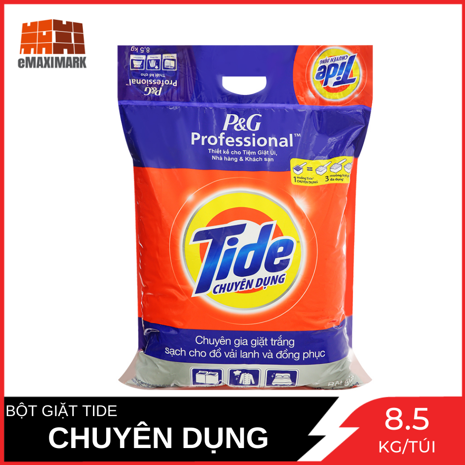 Bột giặt tide trắng sạch chuyên dụng túi 8.5kg