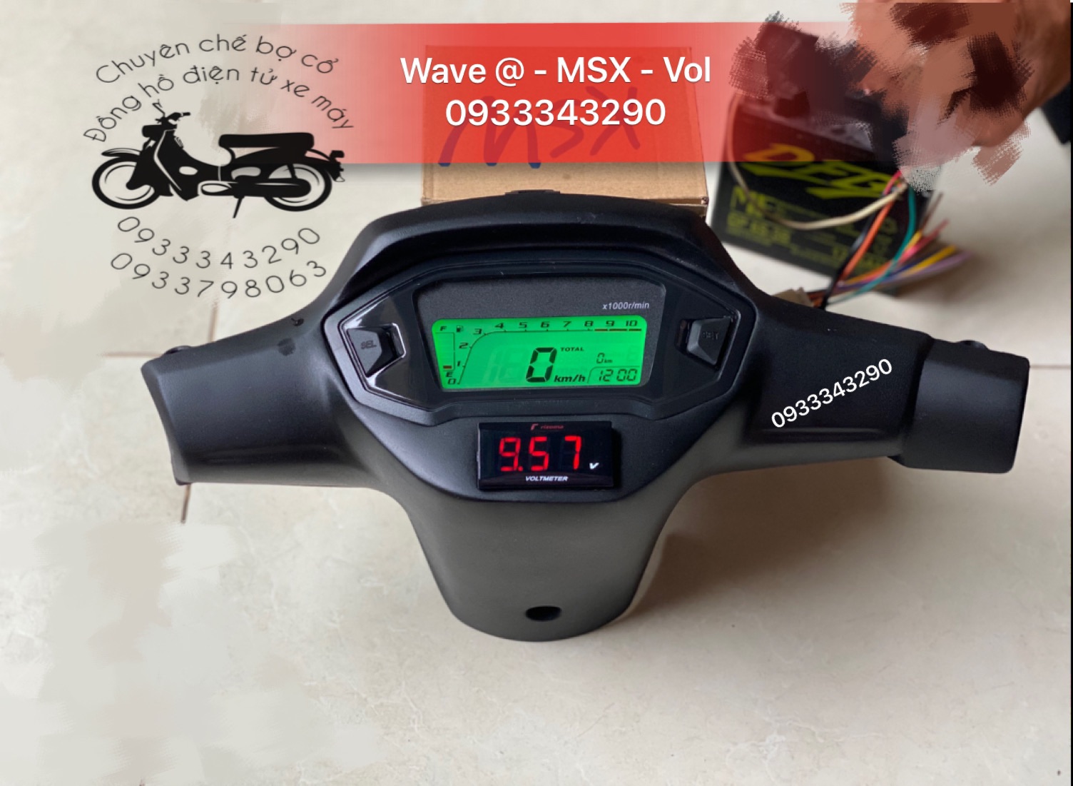 Trọn Bộ Bợ Cổ Wave Nhỏ ( Zx - Thái ) Chế Đồng Hồ Msx - Báo Vol