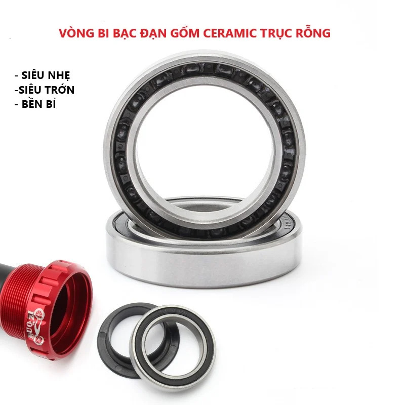 Vòng bi bạc đạn xe đạp trục rỗng Bi Gốm Ceramic siêu nhẹ