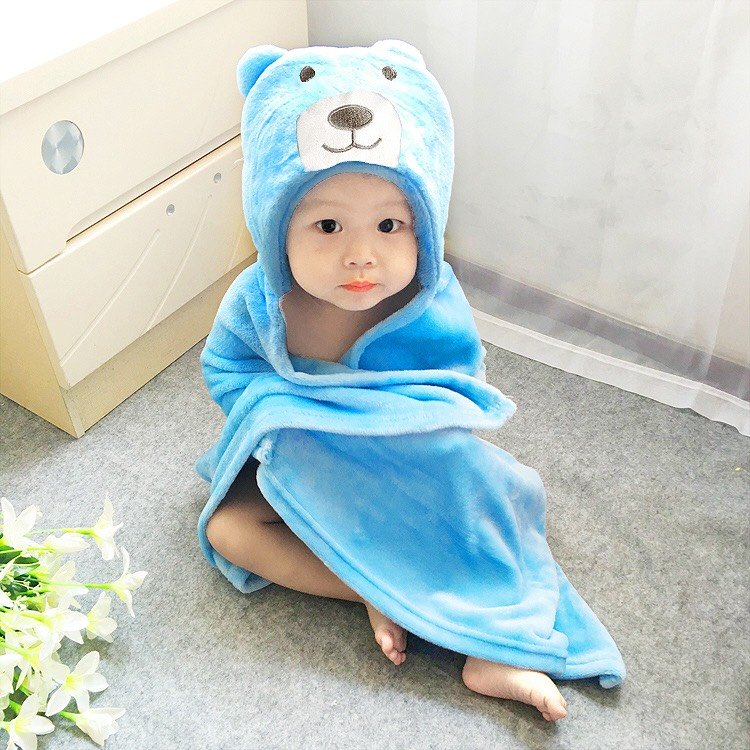 Chăn ủ thú bông dày dặn cho bé mùa đông