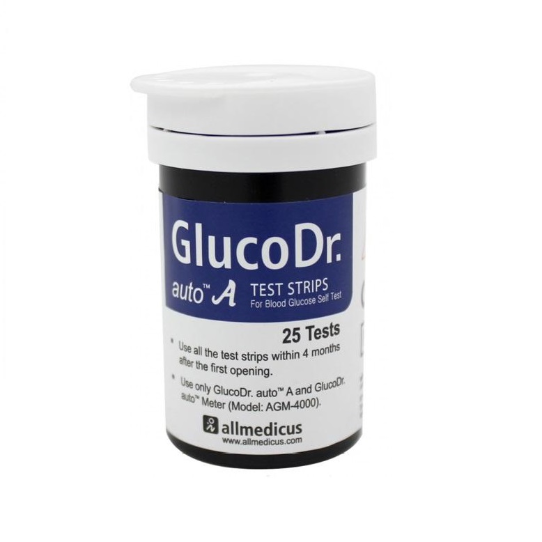 HCMQue thử đường huyết GlucoDr Plus AGM-4000 lọ 25 que