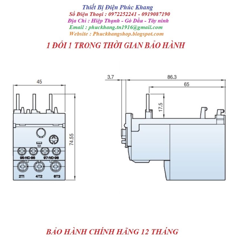 [Freeship] Rơ le nhiệt 28-40A - MT32 28-40A