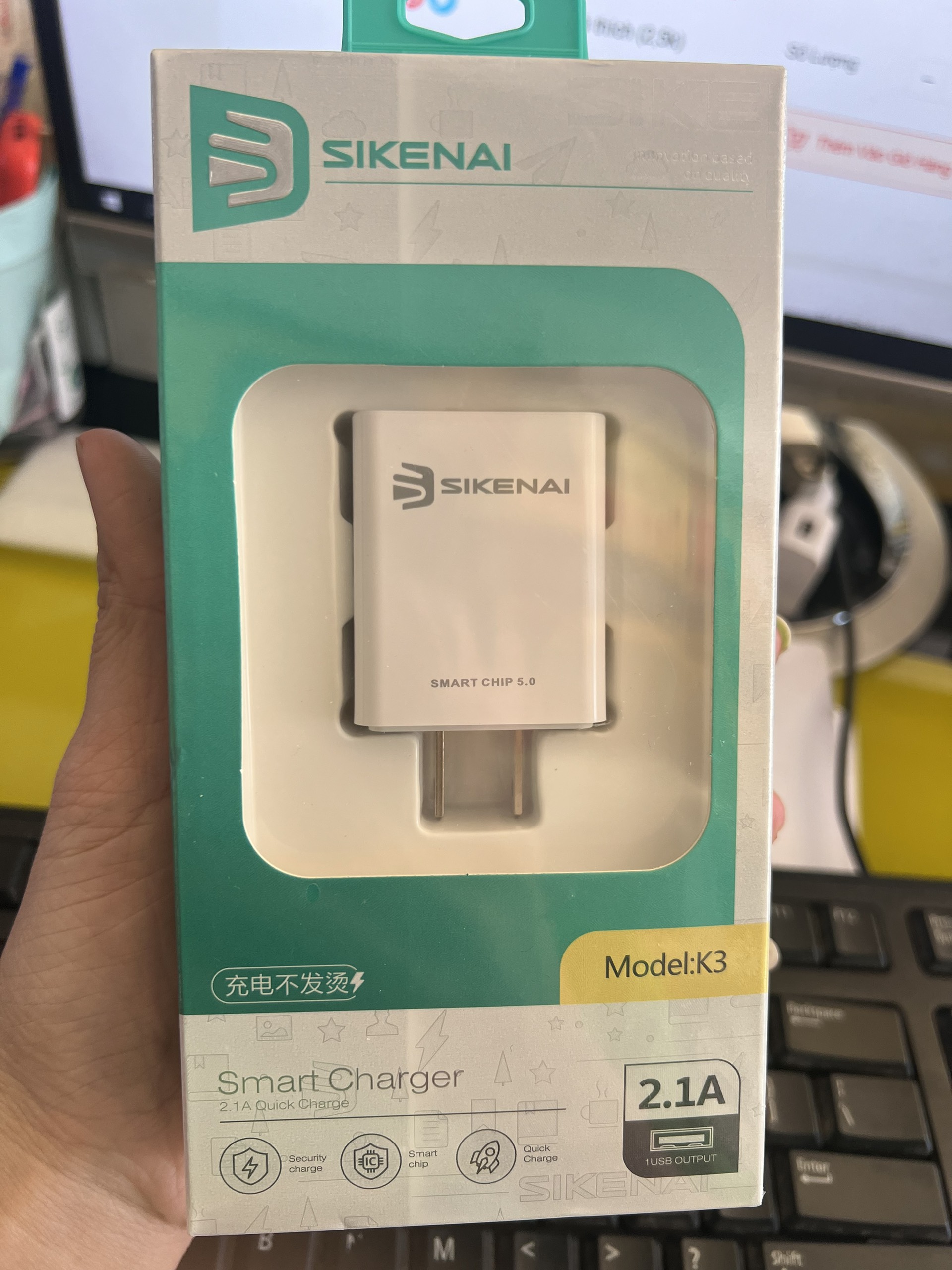 Củ sạc nhanh sikenai Đầu Usb K3