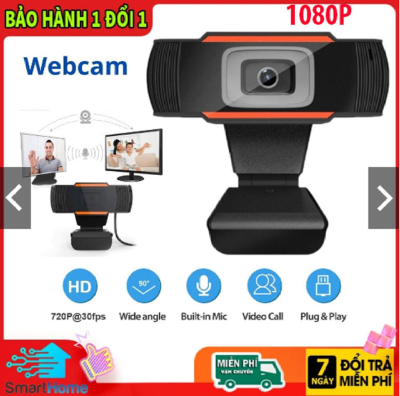 Webcam máy tính Full HD 1080P/720P, webcam laptop, hỗ trợ học trực tuyến, livestream có Mic