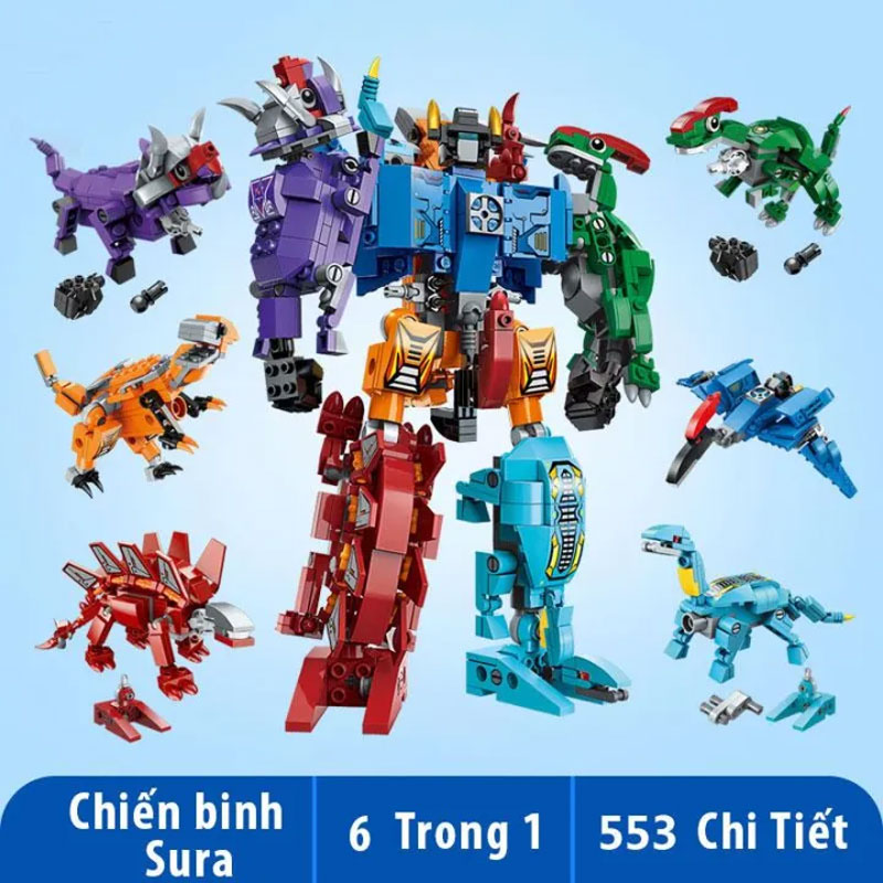 Đồ chơi cho bé  , Lắp ráp mô hình Robot Không Gian Kích thước  38x27 cm  robot biến hình Bằng nhựa ABS an toàn